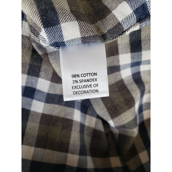 Daniel Cremieux Slim Fit Mens Sz L Long Sleeve Button Up Plaid Shirt Brown Blue - Picture 13 of 13